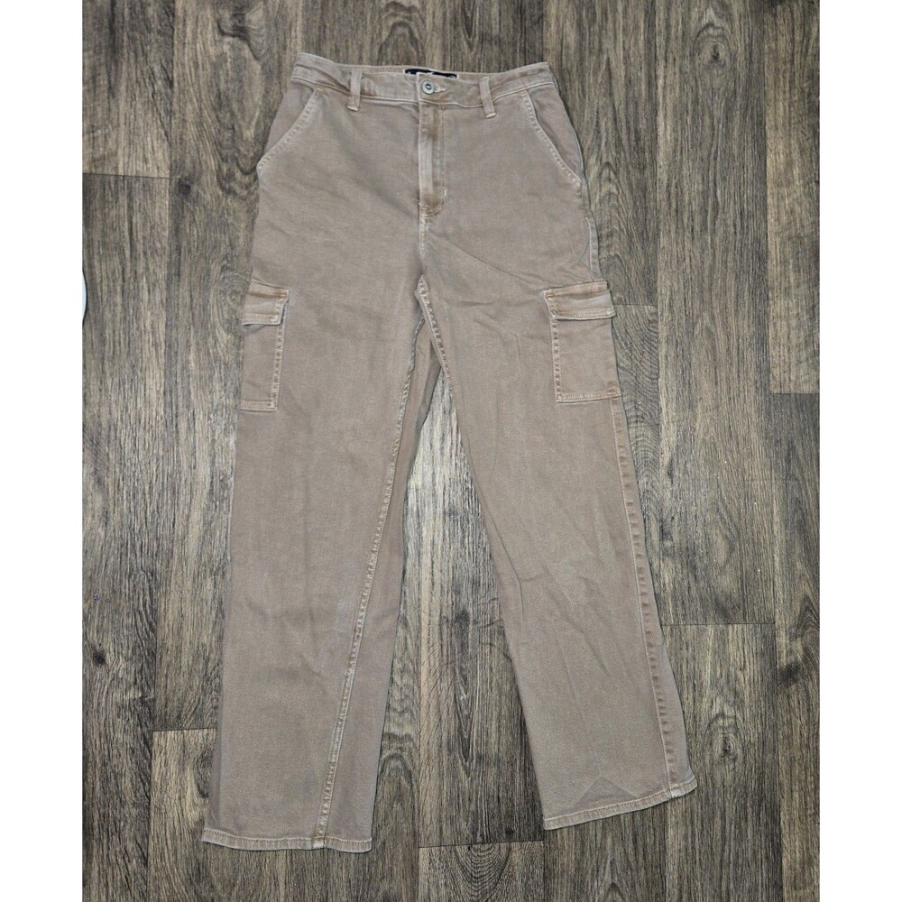 Hollister Ultra High-Rise Carpenter Jean  Stretch Tan Cargo Pants 4 W27R Y2K